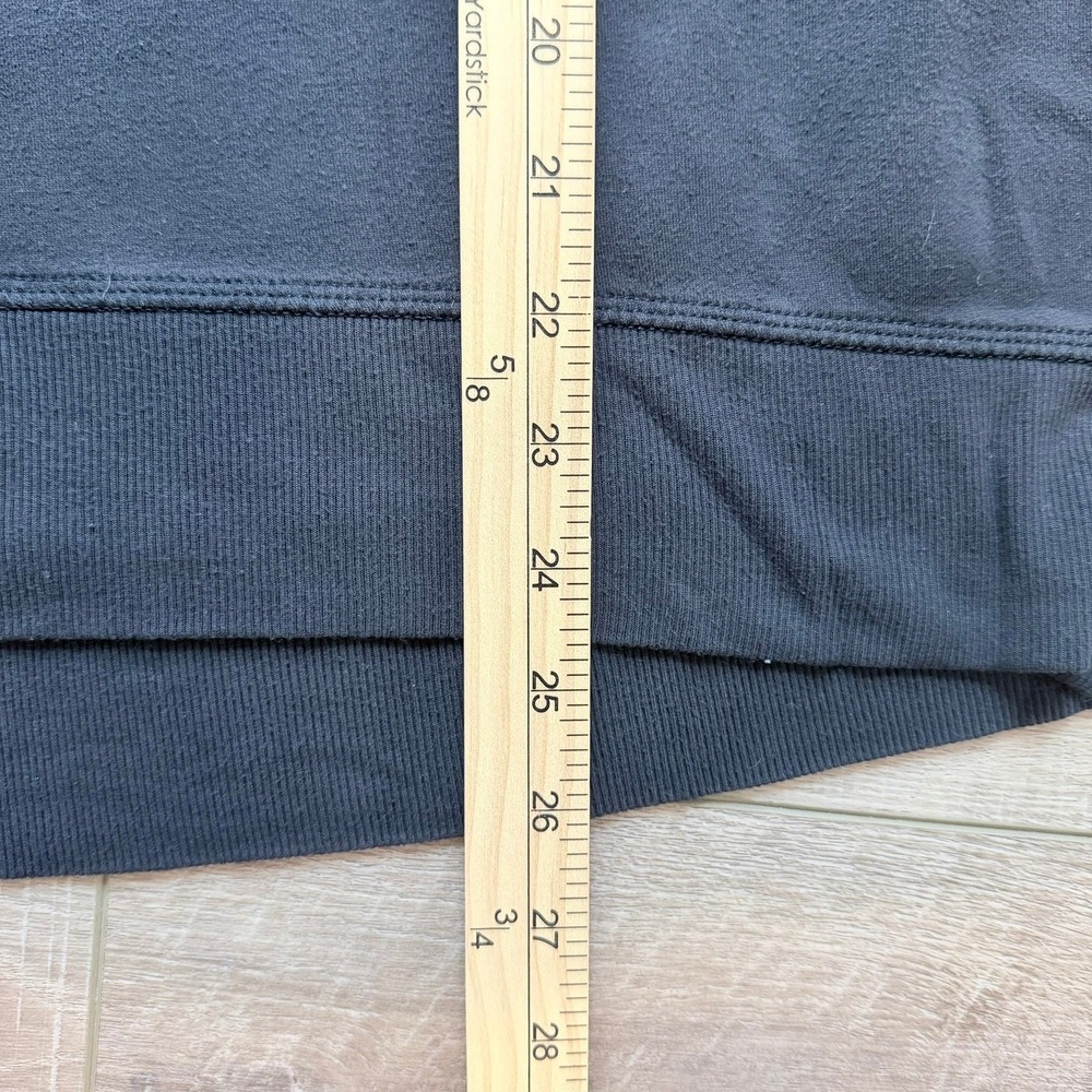 Athleta Coaster Luxe Sweatshirt Women Small Black Thumbhole Pullover 870422 - Picture 6 of 9